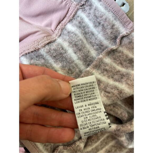 Thread & Supply Women's Striped Pullover 1/4 Zip Sweatshirt in Pink and White Si - Picture 13 of 16